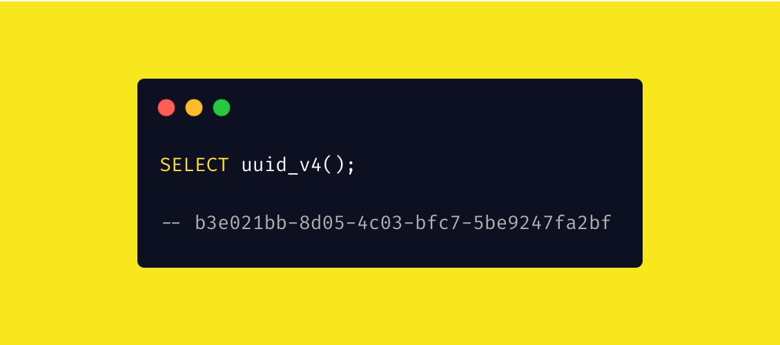 Générer des UUIDv4 depuis MySQL